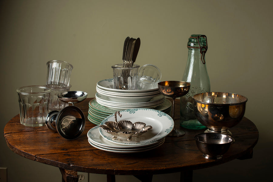 French Silver Lily Pad Dish