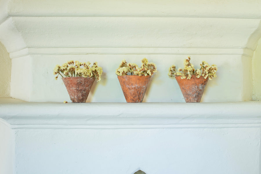 Set of Three French Pine Resin Pots