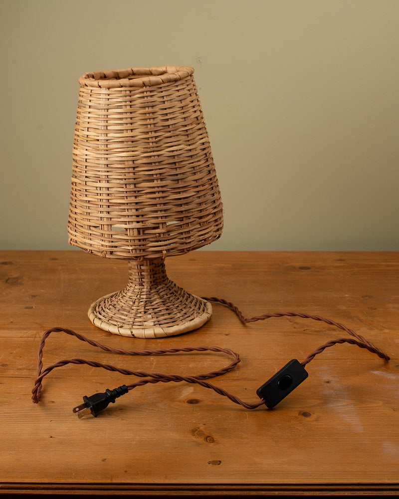 Vintage Wicker Table Lamp No. 1