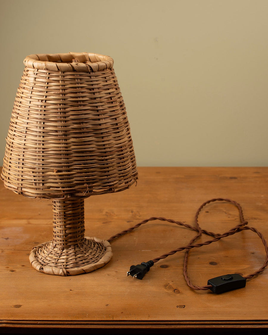 Vintage Wicker Table Lamp No. 2