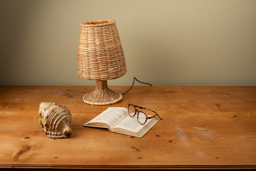 Vintage Wicker Table Lamp No. 1