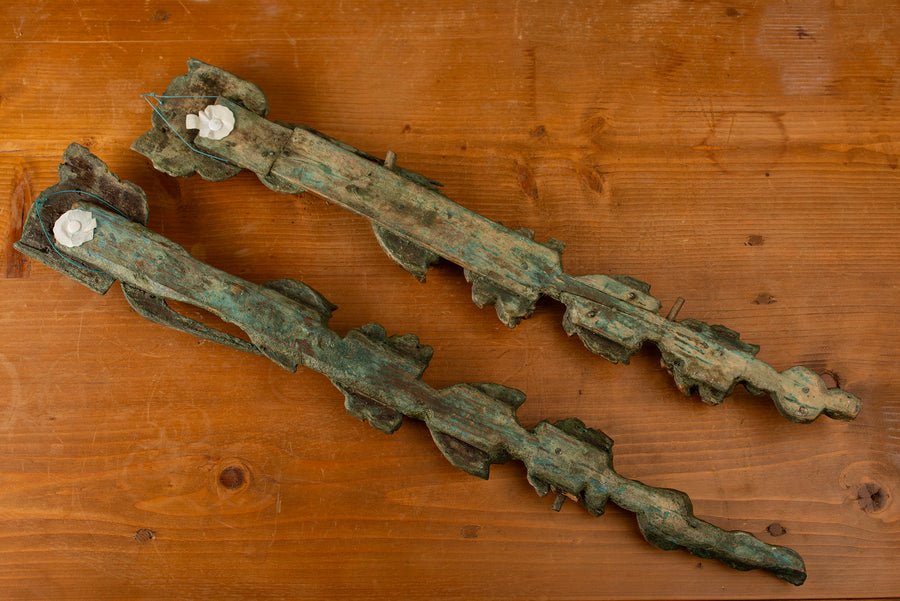 Pair of Antique Gilded Architectural Carvings