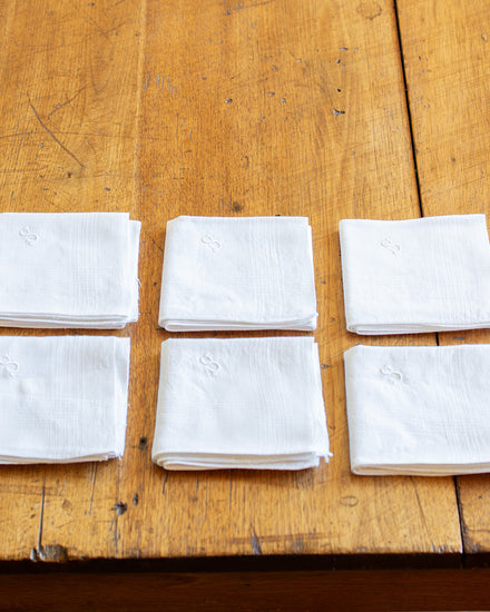 Set of Six French Handkerchiefs