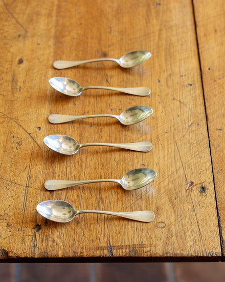 Set of Six Silver Teaspoons
