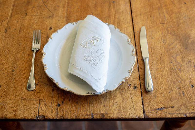 Set of Twelve Embroidered Napkins
