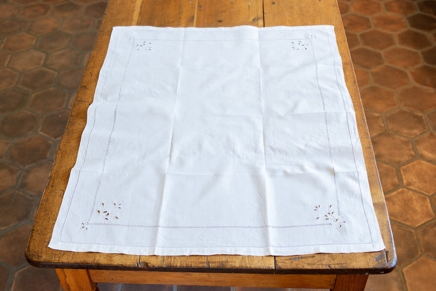 Set of Four Embroidered French Serviettes