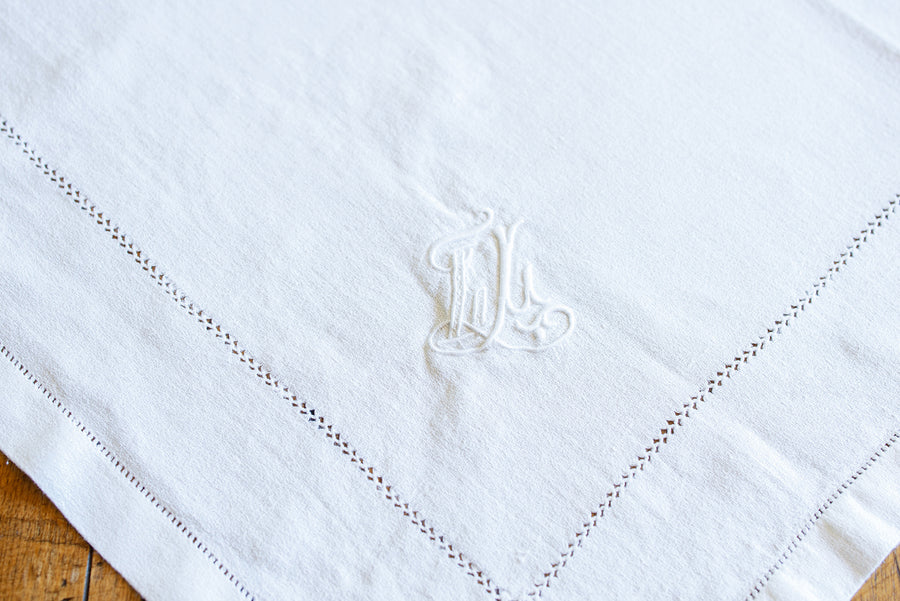 Set of Nine Monogrammed Napkins